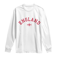 Vintage England Flag Pride Long Sleeve Shirt Patriotic St Georges Cross Heritage