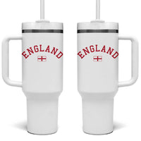 Vintage England Flag Pride Tumbler With Handle Patriotic St Georges Cross Heritage