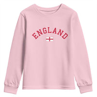 Vintage England Flag Pride Youth Sweatshirt Patriotic St Georges Cross Heritage