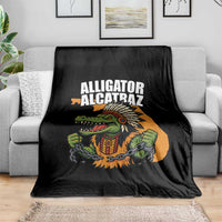 Native Alligator Alcatraz Throw Blanket Florida Gator Break The Chain - Wonder Print Shop