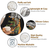 Native Alligator Alcatraz Throw Blanket Florida Gator Break The Chain - Wonder Print Shop