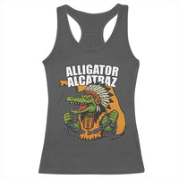 Native Alligator Alcatraz Racerback Tank Top Florida Gator Break The Chain - Wonder Print Shop