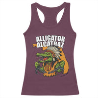 Native Alligator Alcatraz Racerback Tank Top Florida Gator Break The Chain - Wonder Print Shop