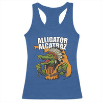 Native Alligator Alcatraz Racerback Tank Top Florida Gator Break The Chain - Wonder Print Shop