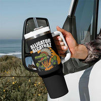 Native Alligator Alcatraz Tumbler With Handle Florida Gator Break The Chain - Wonder Print Shop