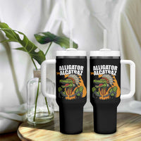 Native Alligator Alcatraz Tumbler With Handle Florida Gator Break The Chain - Wonder Print Shop