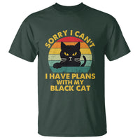 Cat Lover T Shirt Sorry I Can't I Have Plans With My Black Cat - Wonder Print Shop