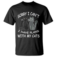 Cat Lover T Shirt Sorry I Can't I Have Plans With My Cats - Wonder Print Shop