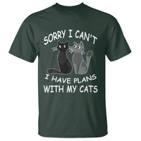 Cat Lover T Shirt Sorry I Can't I Have Plans With My Cats - Wonder Print Shop