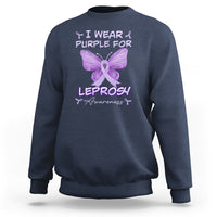 Leprosy Awareness Sweatshirt I Wear Purple For Leprosy Awareness - Wonder Print Shop