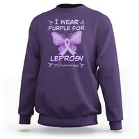 Leprosy Awareness Sweatshirt I Wear Purple For Leprosy Awareness - Wonder Print Shop
