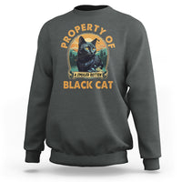 Black Cat Sweatshirt Property Of Black Cat - Wonder Print Shop