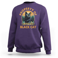 Black Cat Sweatshirt Property Of Black Cat - Wonder Print Shop