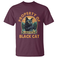 Black Cat T Shirt Property Of Black Cat - Wonder Print Shop
