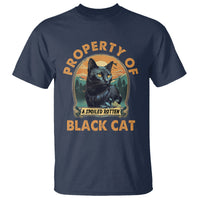 Black Cat T Shirt Property Of Black Cat - Wonder Print Shop