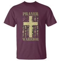 Christian Patriotic T Shirt Prayer Warrior Camo American Flag Bible Verse Faith Jesus - Wonder Print Shop