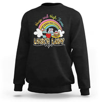 Lunch Lady Sweatshirt Back School Hugs & High Fives Lunch Lady Life Appreciation - Wonder Print Shop