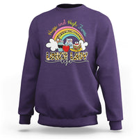 Lunch Lady Sweatshirt Back School Hugs & High Fives Lunch Lady Life Appreciation - Wonder Print Shop