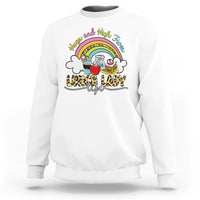 Lunch Lady Sweatshirt Back School Hugs & High Fives Lunch Lady Life Appreciation - Wonder Print Shop