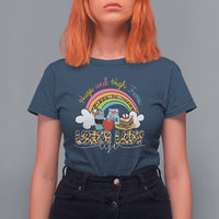 Lunch Lady T Shirt For Women Back School Hugs & High Fives Lunch Lady Life Appreciation - Wonder Print Shop