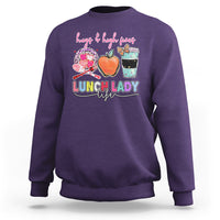 Lunch Lady Sweatshirt Hugs And High Fives Lunch Lady Life Appreciation Lunch Lady - Wonder Print Shop