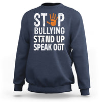 Anti Bullying Sweatshirt Stop Bullying Orange Stand Up Speak Out - Wonder Print Shop