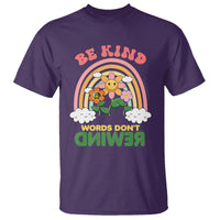 Anti Bullying T Shirt Be Kind Words Don't Rewind Rainbow - Wonder Print Shop