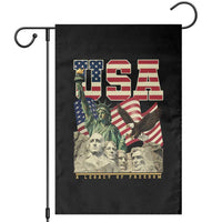 USA Legacy of Freedom Garden Flag Patriotic Statue of Liberty Bald Eagle Mount Rushmore Graphic - Wonder Print Shop
