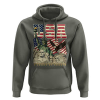 USA Legacy of Freedom Hoodie Patriotic Statue of Liberty Bald Eagle Mount Rushmore Graphic - Wonder Print Shop