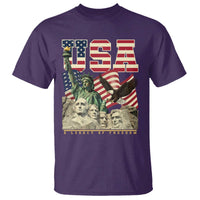 USA Legacy of Freedom T Shirt Patriotic Statue of Liberty Bald Eagle Mount Rushmore Graphic - Wonder Print Shop