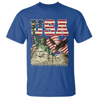 USA Legacy of Freedom T Shirt Patriotic Statue of Liberty Bald Eagle Mount Rushmore Graphic - Wonder Print Shop