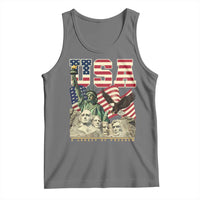 USA Legacy of Freedom Tank Top Patriotic Statue of Liberty Bald Eagle Mount Rushmore Graphic - Wonder Print Shop