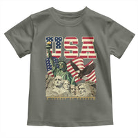 USA Legacy of Freedom Toddler T Shirt Patriotic Statue of Liberty Bald Eagle Mount Rushmore Graphic - Wonder Print Shop