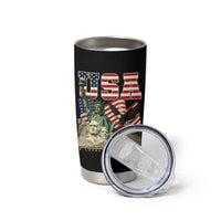 USA Legacy of Freedom Tumbler Cup Patriotic Statue of Liberty Bald Eagle Mount Rushmore Graphic - Wonder Print Shop