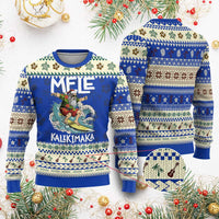 Xmas in Hawaii Ugly Christmas Sweater Mele Kalikimaka Hawaiian Tropical Surfing Santa - Wonder Print Shop