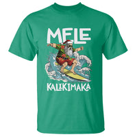 Mele Kalikimaka Tropical Hawaiian Christmas in Hawaii Surfing Santa T Shirt - Wonder Print Shop
