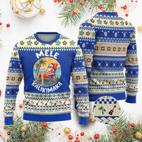Xmas in Hawaii Ugly Christmas Sweater Mele Kalikimaka Hawaiian Tropical Sunbath Santa - Wonder Print Shop