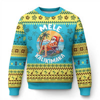 Xmas in Hawaii Ugly Christmas Sweater Mele Kalikimaka Hawaiian Tropical Sunbath Santa - Wonder Print Shop