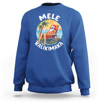 Mele Kalikimaka Tropical Hawaiian Christmas in Hawaii Sunbath Santa Sweatshirt - Wonder Print Shop