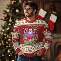 Xmas in Hawaii Ugly Christmas Sweater Mele Kalikimaka Hawaiian Tropical Beach Santa - Wonder Print Shop