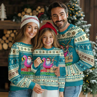 Xmas in Hawaii Ugly Christmas Sweater Mele Kalikimaka Hawaiian Tropical Beach Santa - Wonder Print Shop