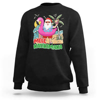 Mele Kalikimaka Tropical Hawaiian Christmas in Hawaii Beach Santa Sweatshirt - Wonder Print Shop
