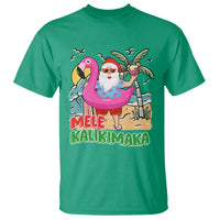 Mele Kalikimaka Tropical Hawaiian Christmas in Hawaii Beach Santa T Shirt - Wonder Print Shop