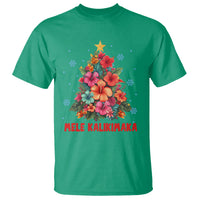 Tropical Hawaiian Hibiscus Christmas Tree Mele Kalikimaka T Shirt - Wonder Print Shop