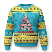 Xmas in Hawaii Ugly Christmas Sweater Mele Kalikimaka Tropical Hawaiian Plumeria - Wonder Print Shop