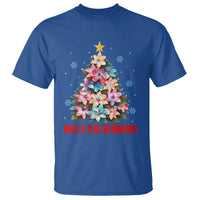 Tropical Hawaiian Plumeria Christmas Tree Mele Kalikimaka T Shirt - Wonder Print Shop