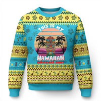 Xmas in Hawaii Ugly Christmas Sweater This Is My Hawaiian Tiki Retro Tropical Vibe - Wonder Print Shop