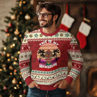 Xmas in Hawaii Ugly Christmas Sweater This Is My Hawaiian Tiki Retro Tropical Vibe - Wonder Print Shop
