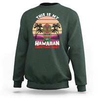 This Is My Hawaiian Christmas Shirt Retro Tropical Xmas Hawaii Tiki Sweatshirt - Wonder Print Shop