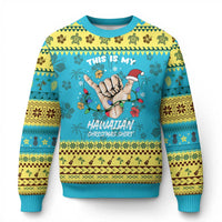 Xmas in Hawaii Ugly Christmas Sweater This Is My Hawaiian Shaka Tropical Vibe - Wonder Print Shop